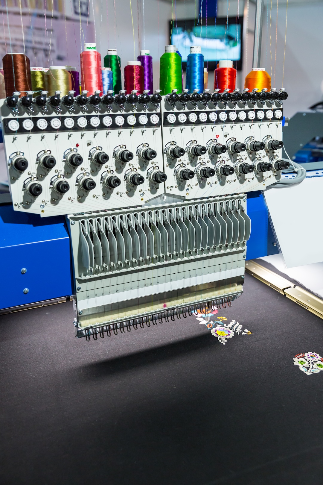 Photo of an embroidery machine.